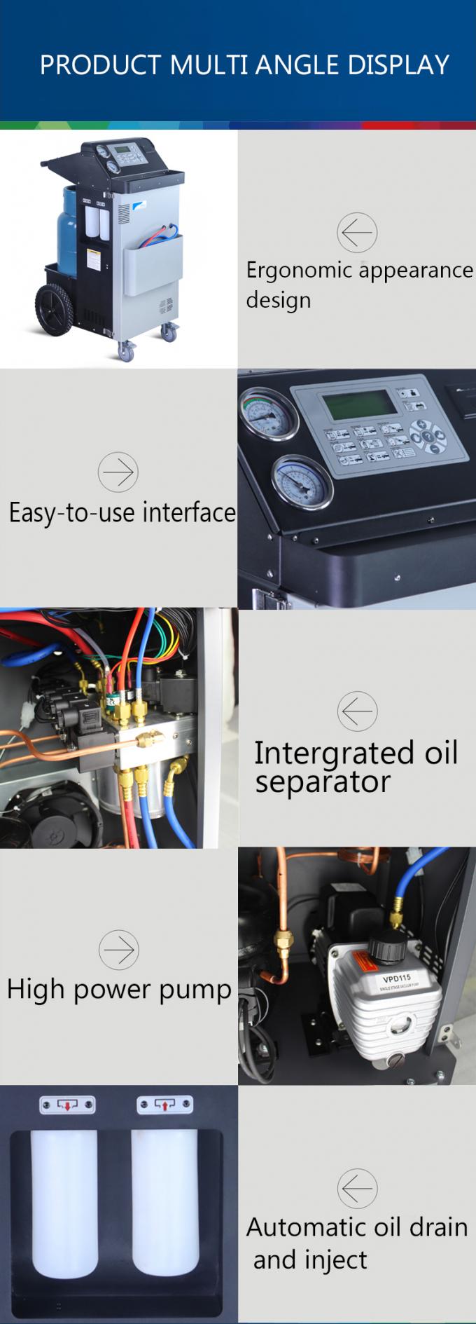 R134a Automotive AC Evacuation Machine Car AC Service Station