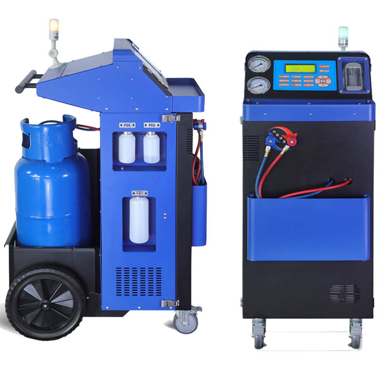 Cars A/C Cleaning R134a Refrigerant Recovery Machine Unit With Sight Glass
